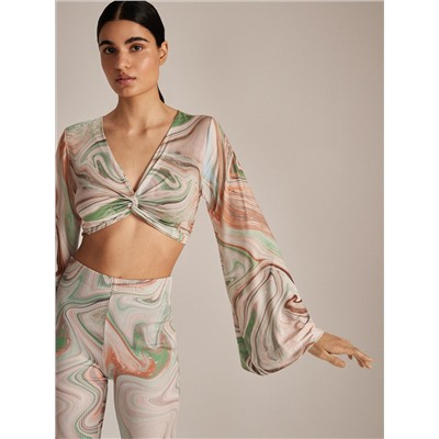 Bluse, gemustert