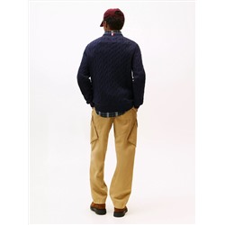 Cable Knit Crewneck Sweater