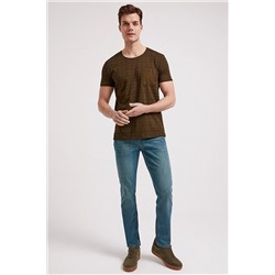 Lee Cooper Erkek Cairo Kesikli O Yaka T-Shirt Haki 202 LCM 242037 202 LCM 242037 5201