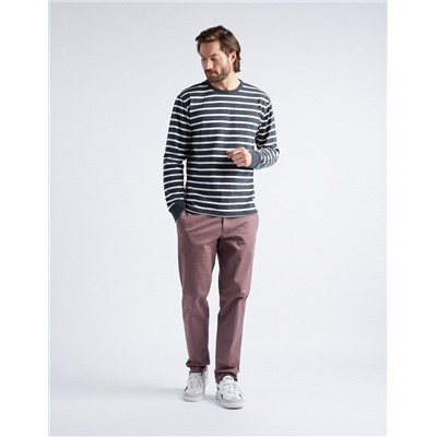 Slim Fit Twill Trousers, Men, Light Brown