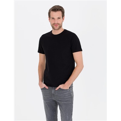 Siyah Slim Fit Basic Tişört