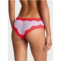 Tease Mesh Lace-Trim Cheeky Panty