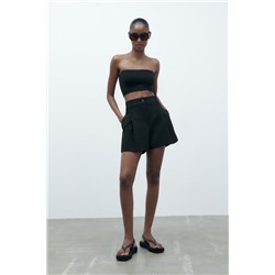 HIGH-WAIST SHORTS WITH PLEATS