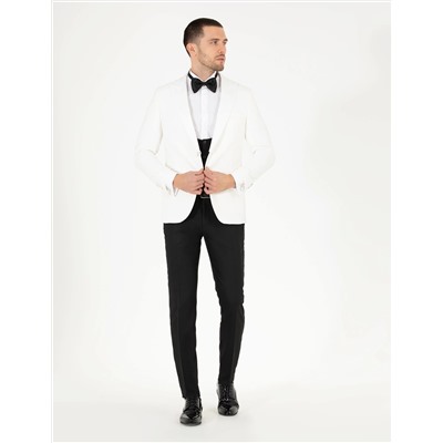 Beyaz Ex. Slim Fit Smokin Damatlık