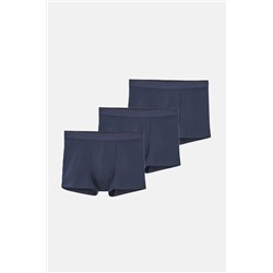Dagi, Lacivert 5210 3'Lü Düz Pamuk Boxer