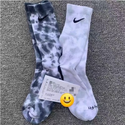 Носки с махрой в расцветке тай-дай  NIK*E