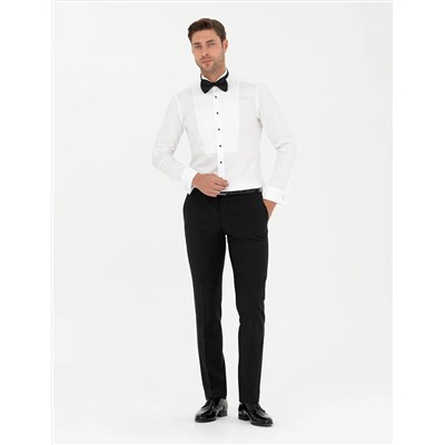Beyaz Ex. Slim Fit Smokin Gömlek