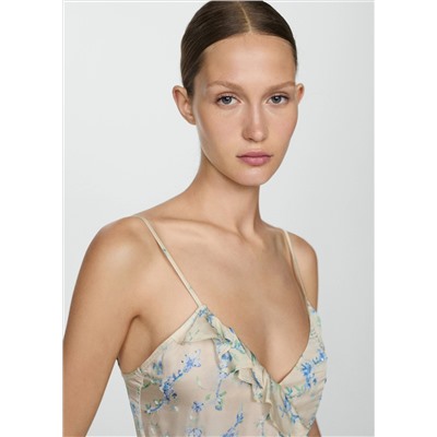 Vestido floral volantes