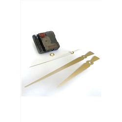 GİZEM SHOP Saat Mekanizması 1. Sınıf Akar Sessiz Saat Mekanizması Askılı 3d Saatlerle Uyumlu Gold HYL MEKANİZMA SET