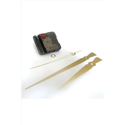 GİZEM SHOP Saat Mekanizması 1. Sınıf Akar Sessiz Saat Mekanizması Askılı 3d Saatlerle Uyumlu Gold HYL MEKANİZMA SET