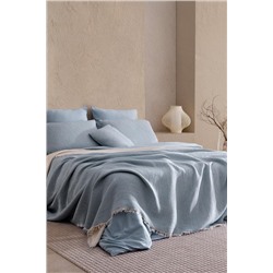 Pivoine 8 Parça Çeyiz - Açık Mavi/Ekru
