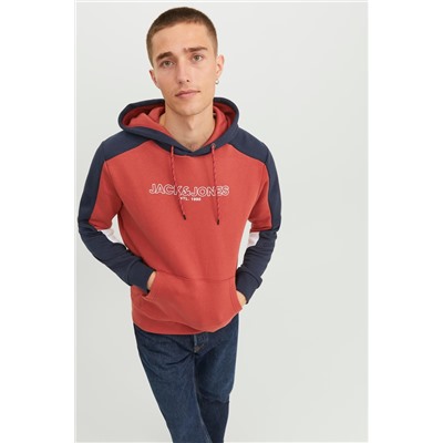 Sudadera con capucha Rojo teja