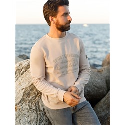 Свитшот из фактурного хлопка с авторским принтом