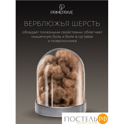 PRIME PRIVE Подушка CAMEL беж 50х70,1пр.,хл.BIODYNAMIC COTTON/вербл.шерсть, 1000 г/м2