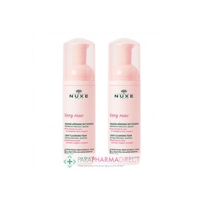 Nuxe Very Rose Mousse Aérienne Nettoyante 2x150mlLot  × 2