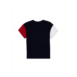 Erkek Çocuk Lacivert Oversize Bisiklet Yaka Tişört