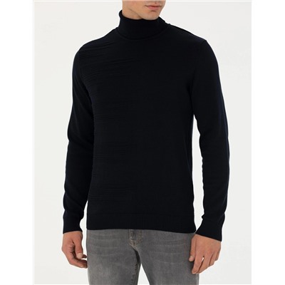Lacivert Slim Fit Kazak