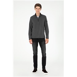 Erkek Antrasit Basic Sweatshirt