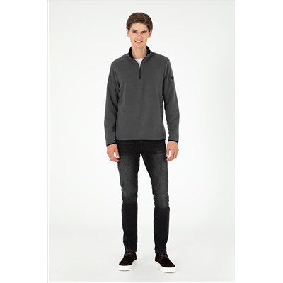 Erkek Antrasit Basic Sweatshirt