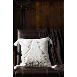 Eguisheim %100 Pamuk Kırlent Kılıfı - Ekru/Altın - 45x45 cm