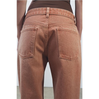 ZW COLLECTION STRAIGHT-LEG MID-RISE JEANS