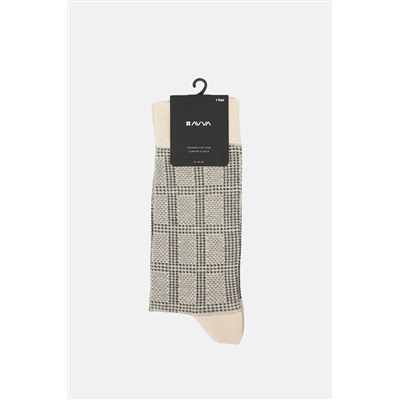 Avva Erkek Gri Desenli Bambu Soket Çorap A32Y8520