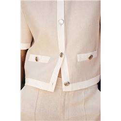 BLAZER MANGA CORTA CON LINO