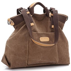 Z-joyee Women Shoulder bags Casual Vintage Hobo Canvas Handbags Top Handle Tote Crossbody Shopping Bags