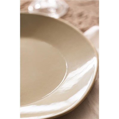 Souci Servis Tabağı - Bej - 30 cm