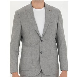 Gri Slim Fit Takım Elbise