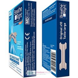 Breathe Right Bandelettes Nasales Original 10 Bandelettes