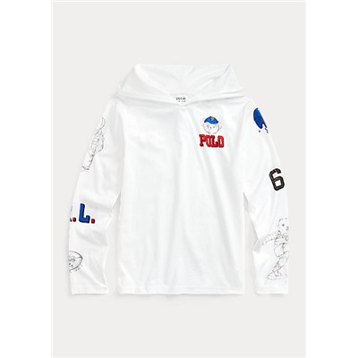 Boys 8-20 Polo Bear Cotton Hooded Tee