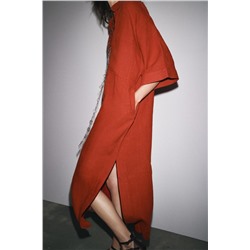 ZW COLLECTION 100% LINEN TUNIC DRESS