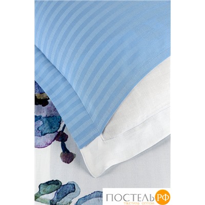 Постельное белье Карвен Stripe Satin с цветным принтом евро N250 -SB007(6пр.)