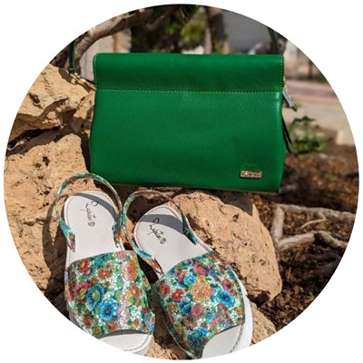 ZAPATOS · 2364-flores-verde+Ab.Zapatos PELLE Milan (930) encina АКЦИЯ