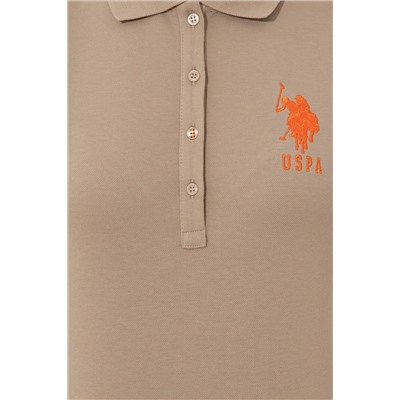 Kadın Haki Basic Polo Yaka Tişört