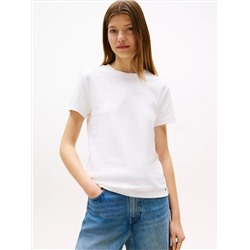 Drapey Smooth Cotton Crewneck T-Shirt