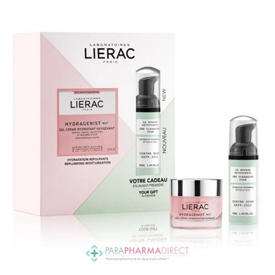 Lierac Hydragenist - Coffret - Gel Crème 50 ml + Mousse Nettoyante 50 ml OFFERTE