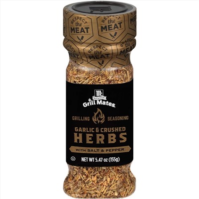 McCormick Grill Mates Garlic & Crushed Herbs Grilling Seasoning, 5.47 ozx