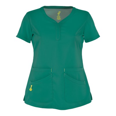Vivi by Peaches Joy Henley Neck Scrub Top