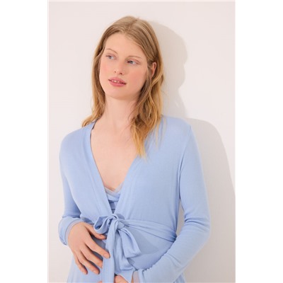 Bata midi "maternity" soft touch azul