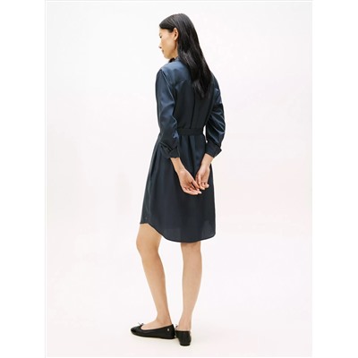Long-Sleeve Belted Utility Shirtdress