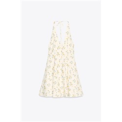 FLORAL PRINT POPLIN DRESS