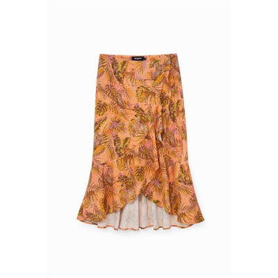 Falda de volantes tropical