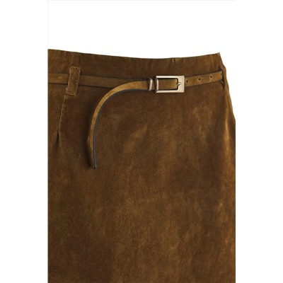 Camel Denim Büyük Beden Etek TBBAW26AZ00035