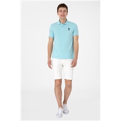 Erkek Slim Fit Polo Yaka Aqua Basic Tişört