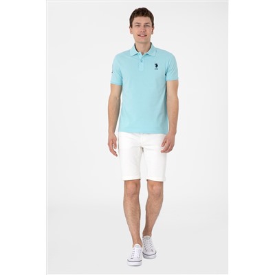 Erkek Slim Fit Polo Yaka Aqua Basic Tişört