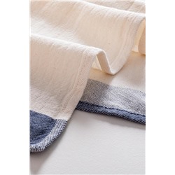 Carla Kurulama Bezi - Ekru/Lacivert - 40x60 cm