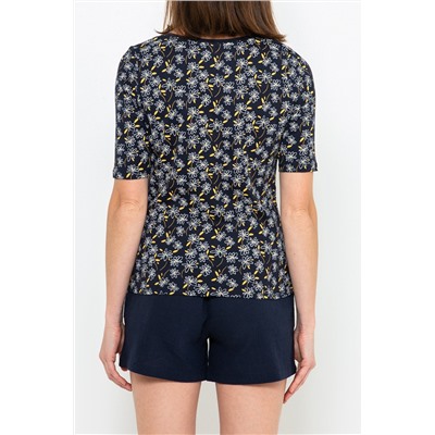 Camiseta Azul oscuro y amarillo