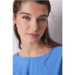 Vestido caftán satén plisado azul